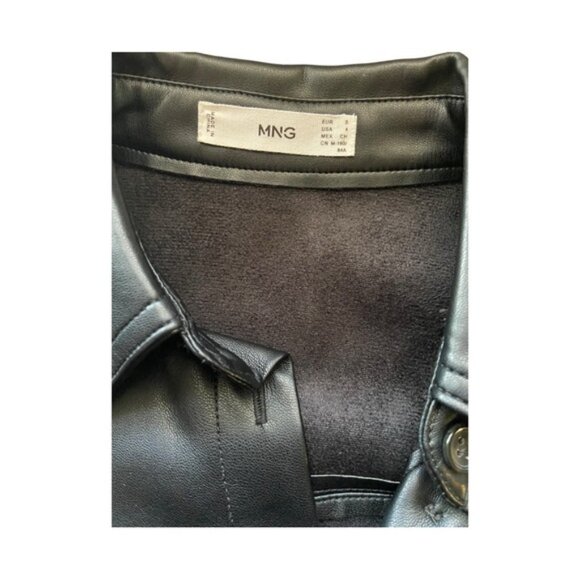 MNG (Mango) faux leather shirt dress - Picture 9 of 9